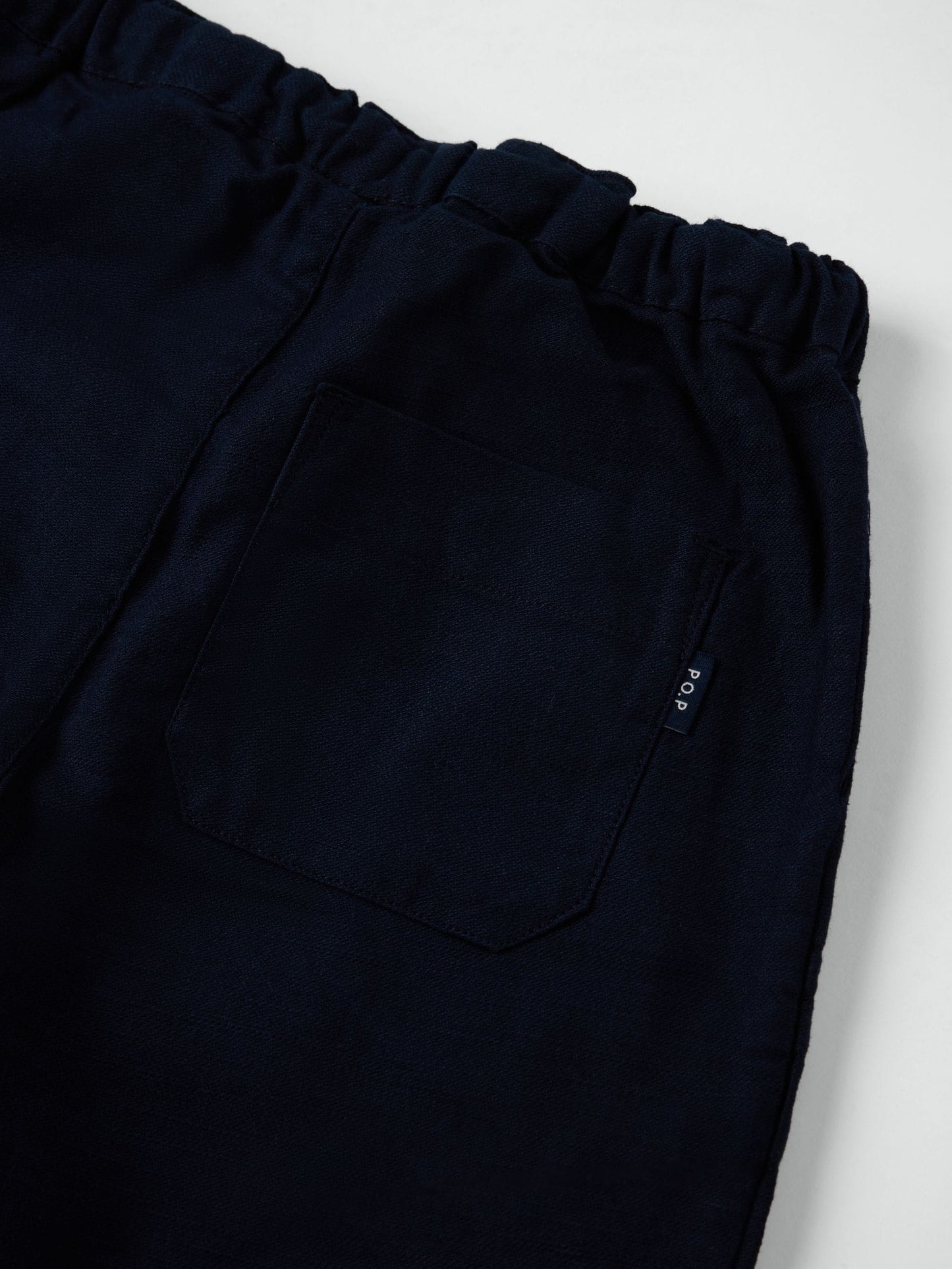 Polarn O. Pyret Blue Smart Drawstring Trousers image 2