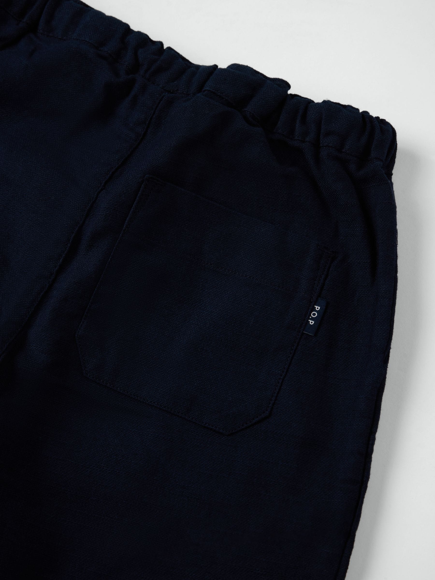 Polarn O. Pyret Blue Smart Drawstring Trousers image 2