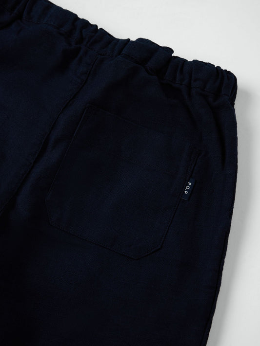 Polarn O. Pyret Blue Smart Drawstring Trousers image 2
