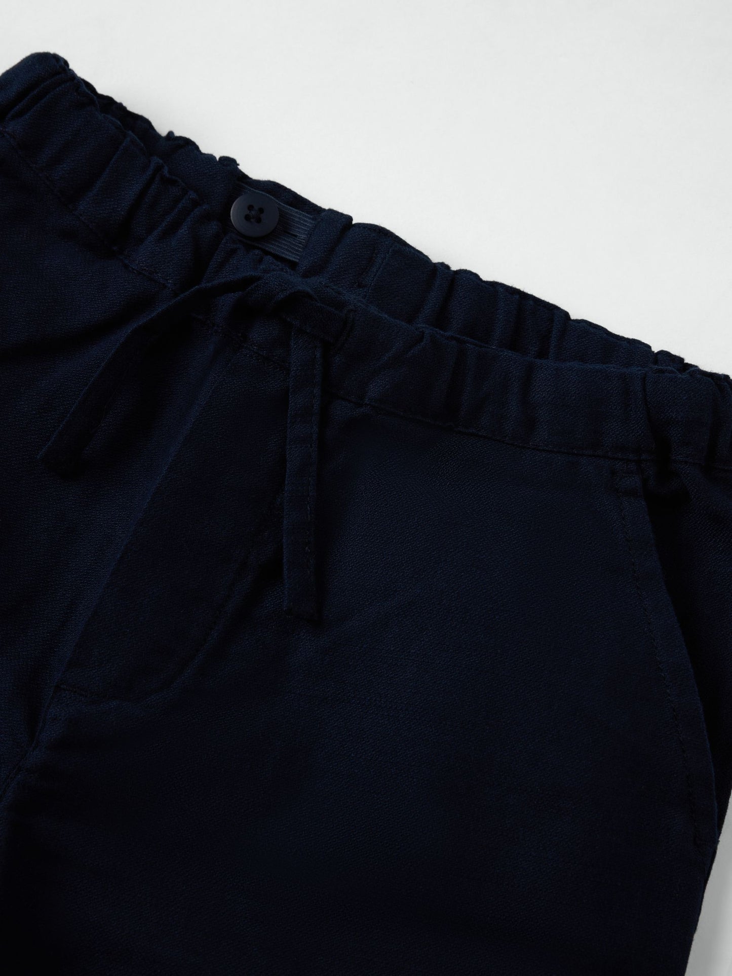 Polarn O. Pyret Blue Smart Drawstring Trousers image 3