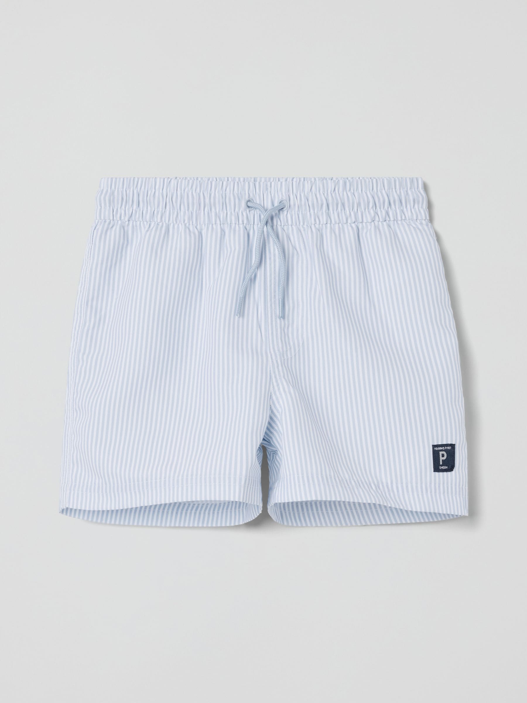 Polarn O. Pyret Blue Striped Swim Shorts image 1