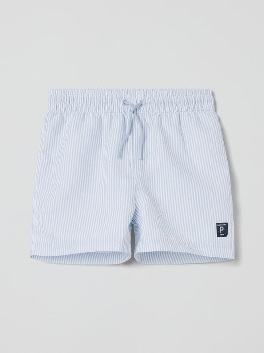 Polarn O. Pyret Blue Striped Swim Shorts image 1