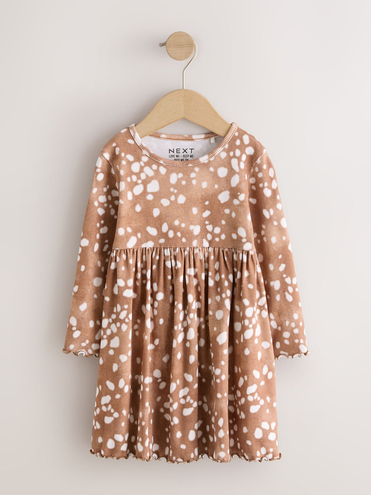 Dsiney Kidz - Brown Deer Long Sleeve Ribbed Dress (3mths-7yrs) image 5