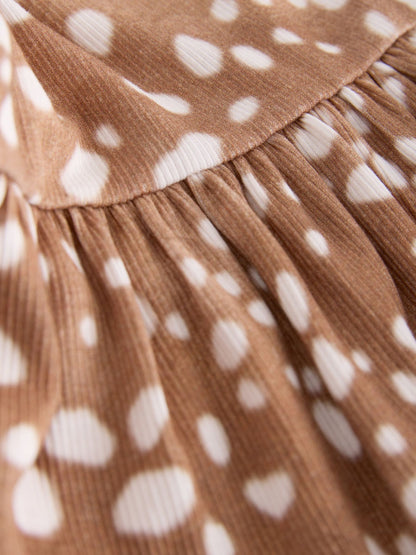 Dsiney Kidz - Brown Deer Long Sleeve Ribbed Dress (3mths-7yrs) image 8