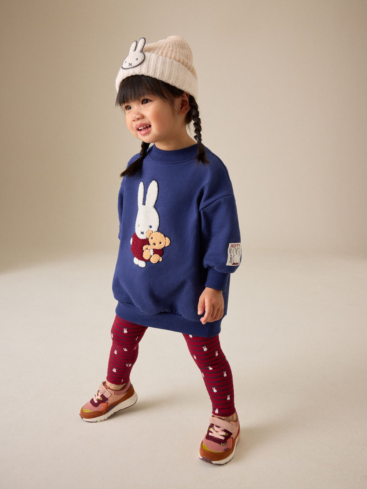 Navy Miffy Long Sleeve Sweat Dress and Leggings Set (3mths-7yrs) - image 1