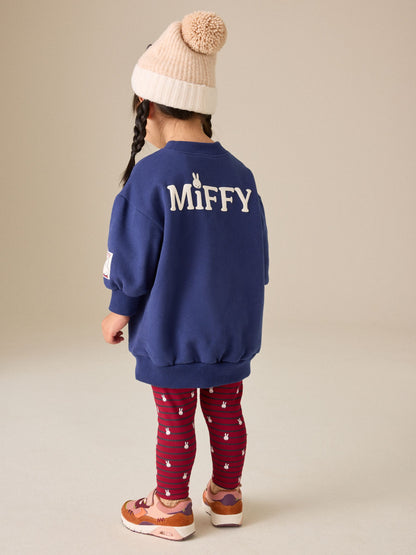 Navy Miffy Long Sleeve Sweat Dress and Leggings Set (3mths-7yrs) - image 2