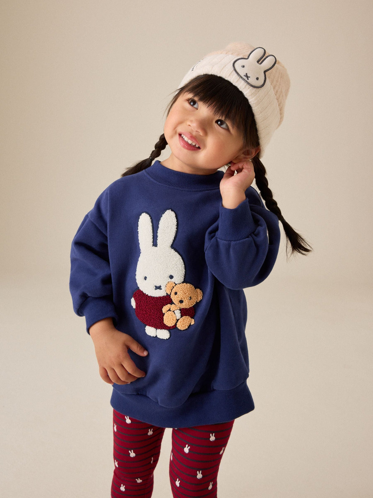 Navy Miffy Long Sleeve Sweat Dress and Leggings Set (3mths-7yrs) - image 3