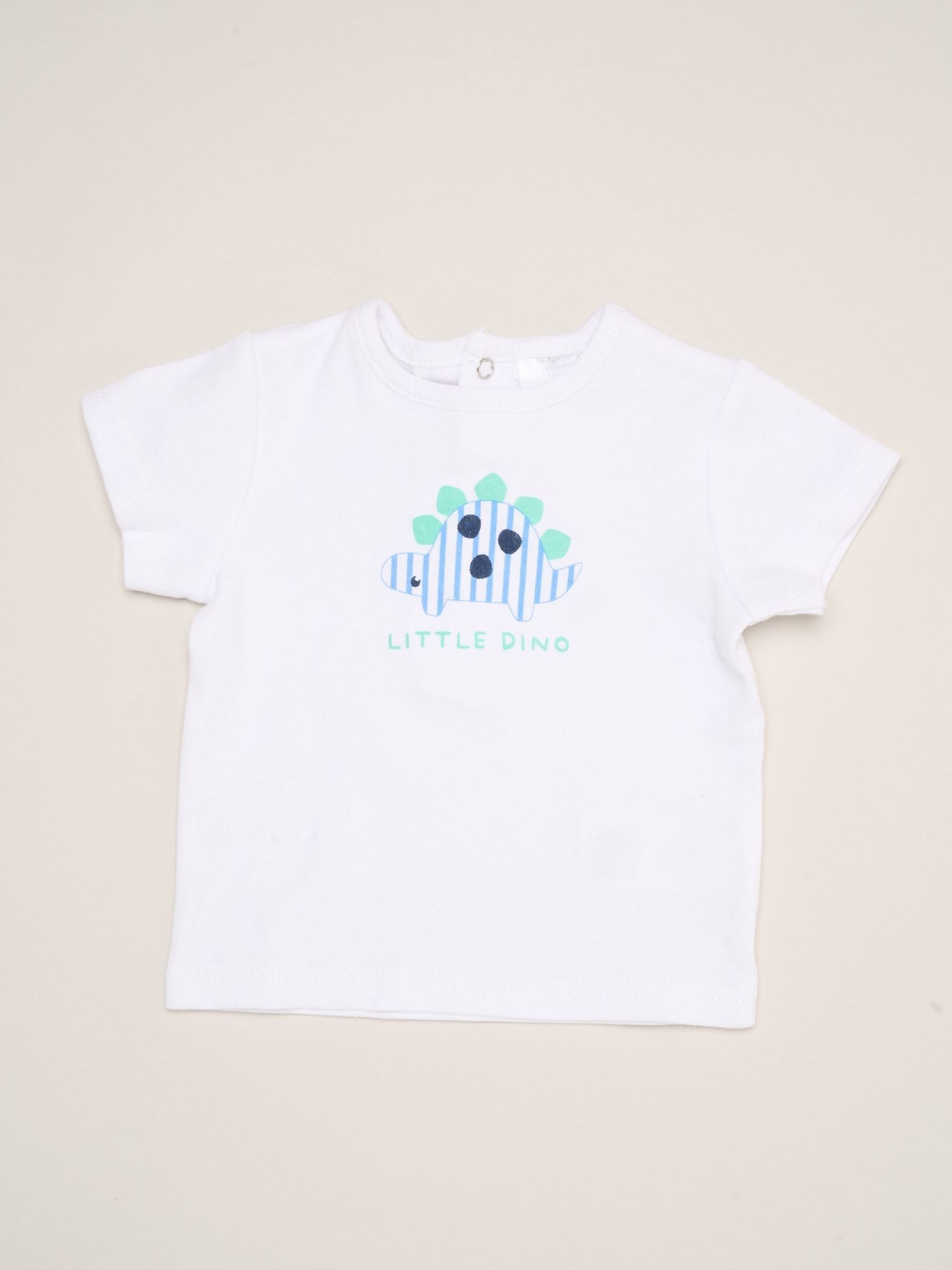 Rock-A-Bye Baby Boutique Blue Dinosaur Print T-Shirt, Shorts And Plush Toy Set Outfit Set image 3