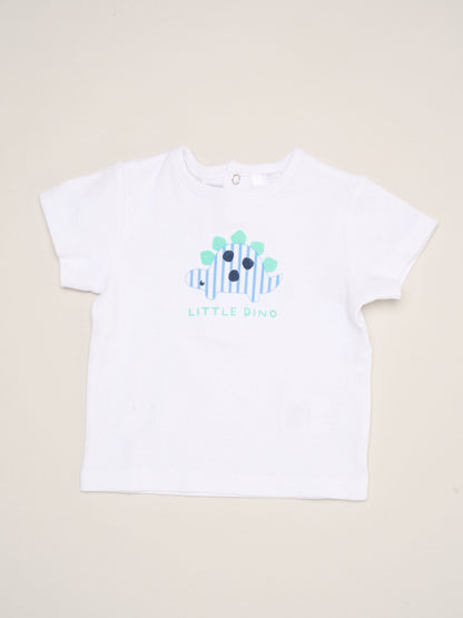 Rock-A-Bye Baby Boutique Blue Dinosaur Print T-Shirt, Shorts And Plush Toy Set Outfit Set image 3