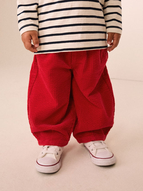 Dsiney Kidz - Red Wide Fit Textured Corduroy Pull On Trousers (3mths-7yrs) image 1