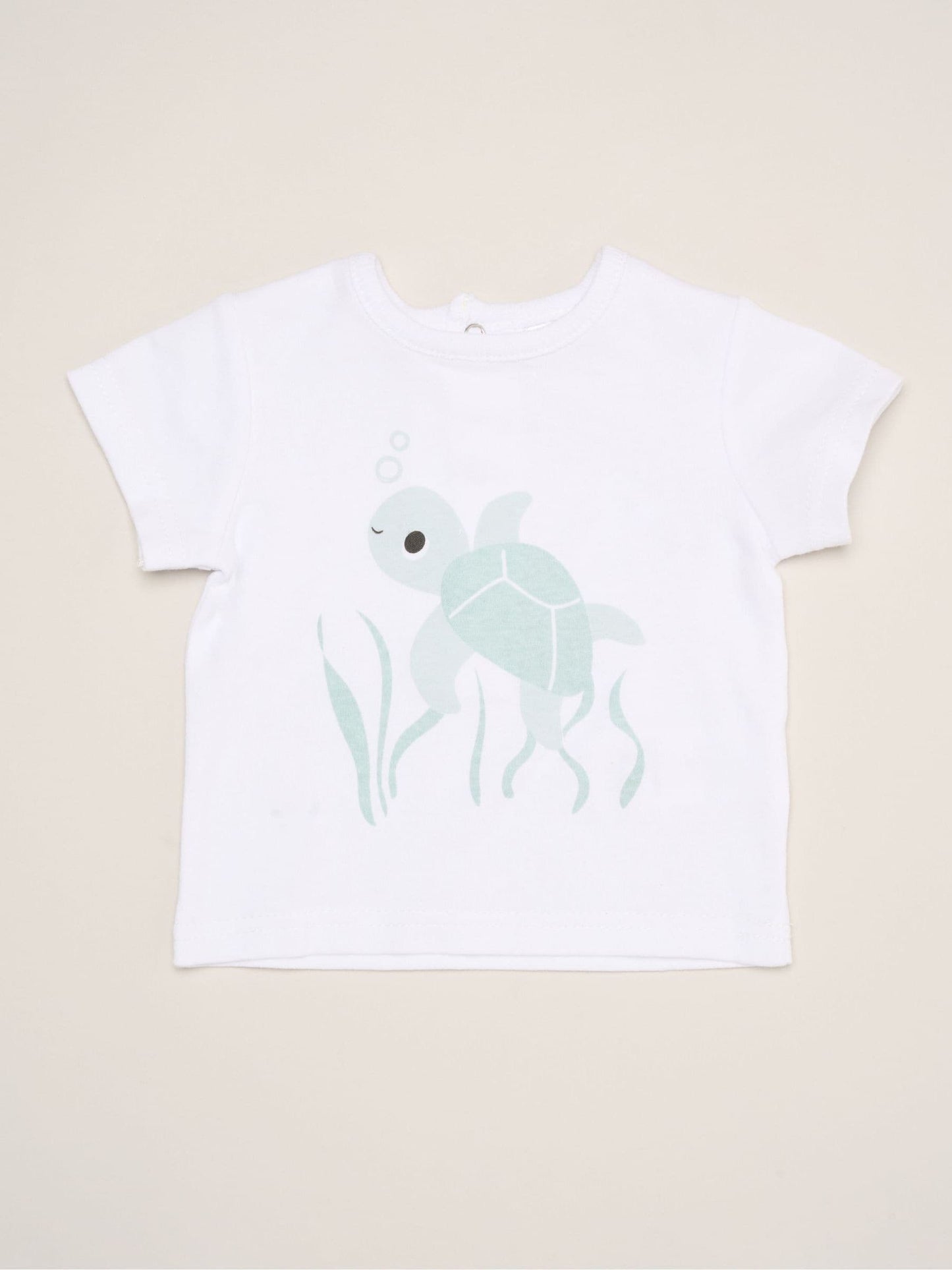 Rock-A-Bye Baby Boutique White Shell Dinosaur Print T-Shirt, Shorts And Plush Toy Set Outfit Set image 3