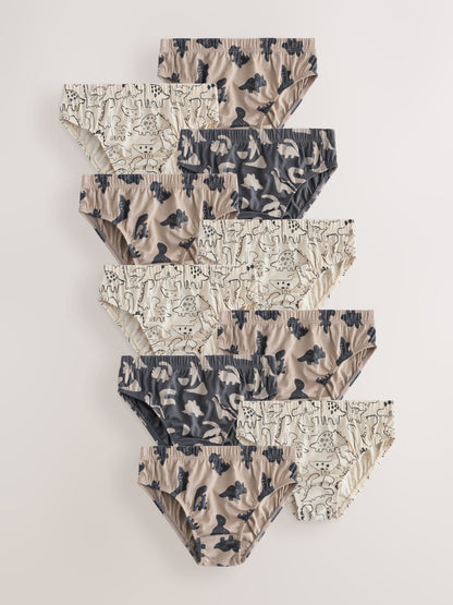 Neutral Dinosaur Briefs 10 Pack (1.5-10yrs) - image 1