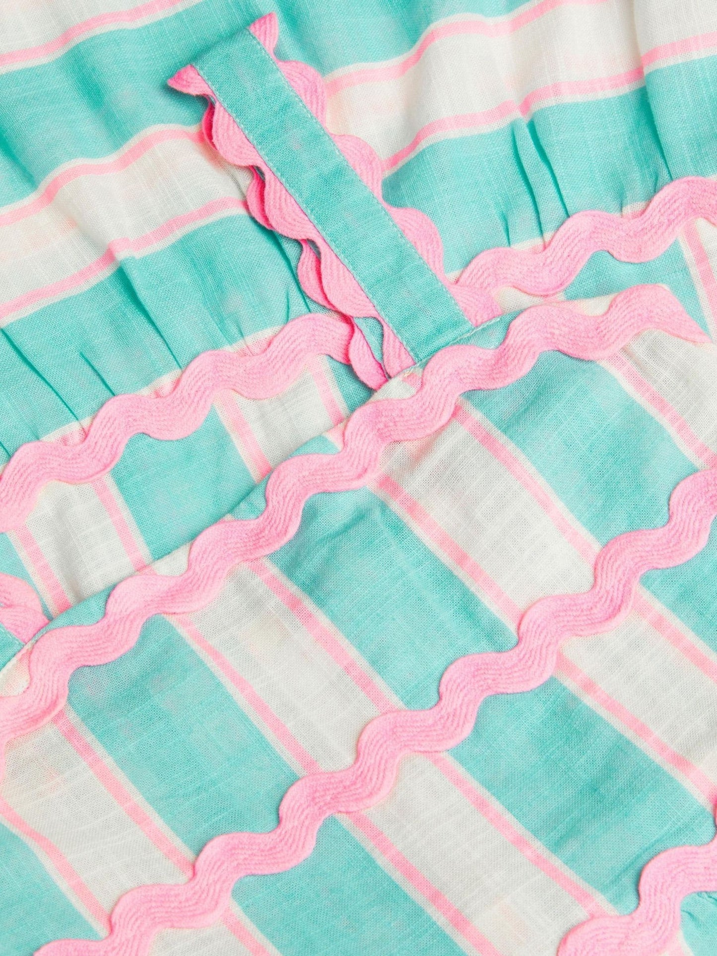 Angels By Accessorize Blue Stripe Ric Rac Dress image 2