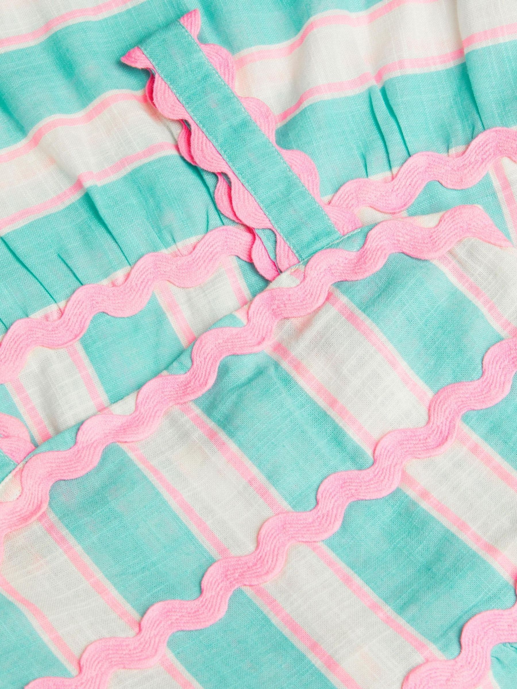 Angels By Accessorize Blue Stripe Ric Rac Dress image 2