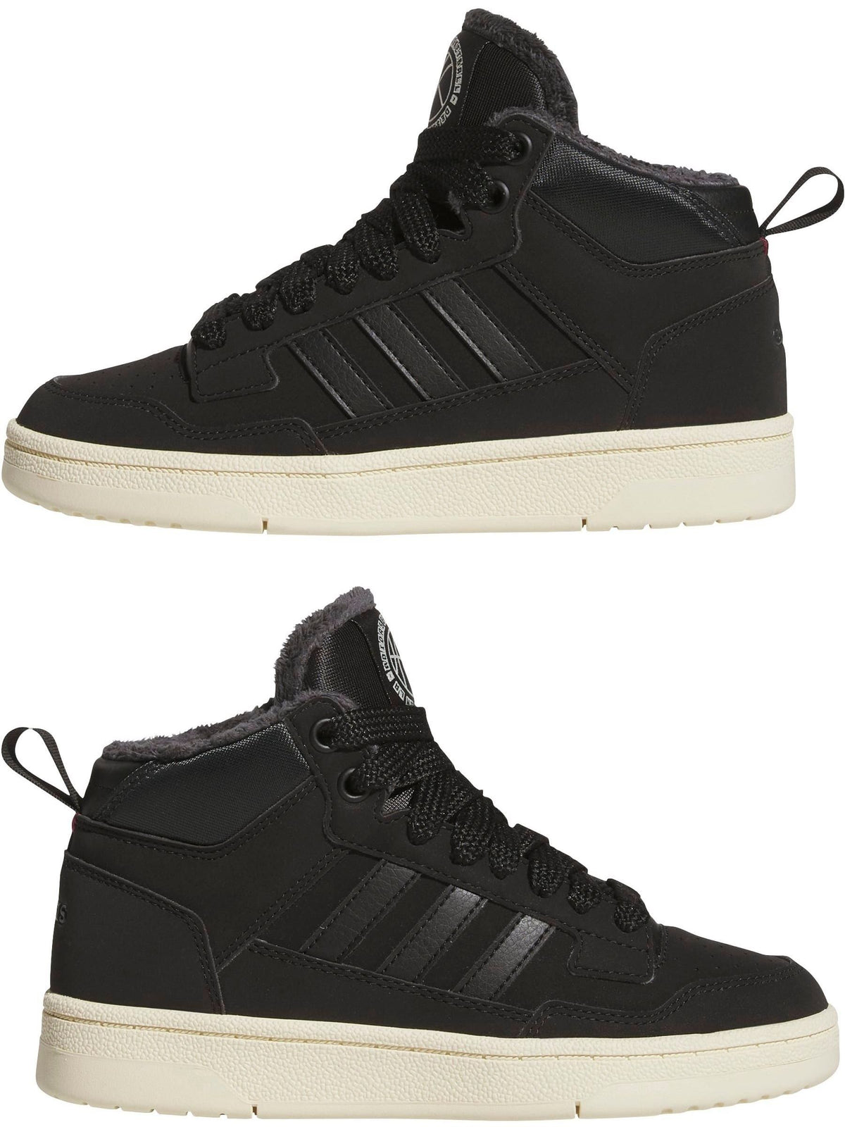 adidas Black/White Rapid Court Mid Winterized Shoes - image 4