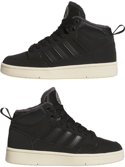 adidas Black/White Rapid Court Mid Winterized Shoes - image 4