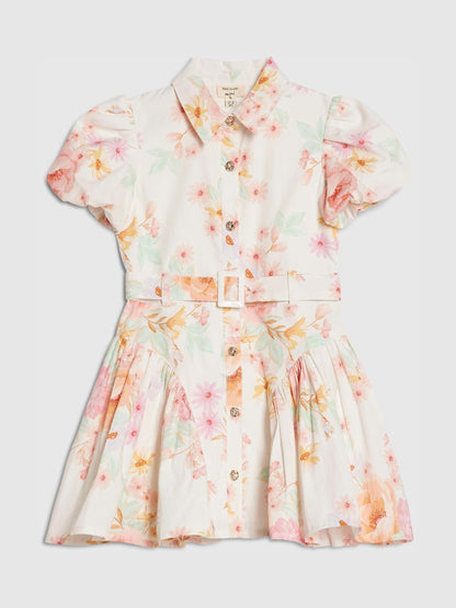 Dsiney Kidz - River Island Cream Floral Print Prom Dress image 1