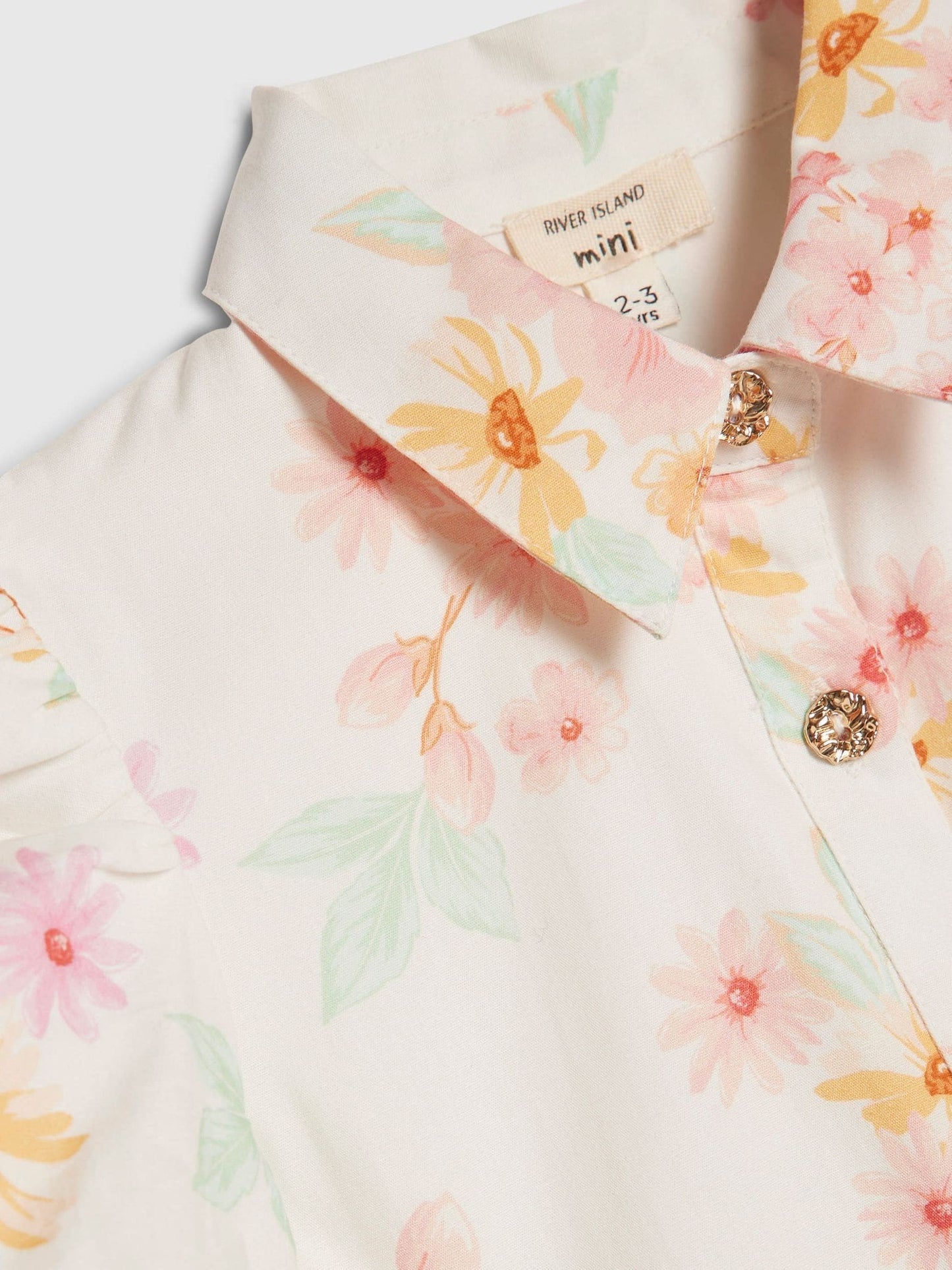 Dsiney Kidz - River Island Cream Floral Print Prom Dress image 3