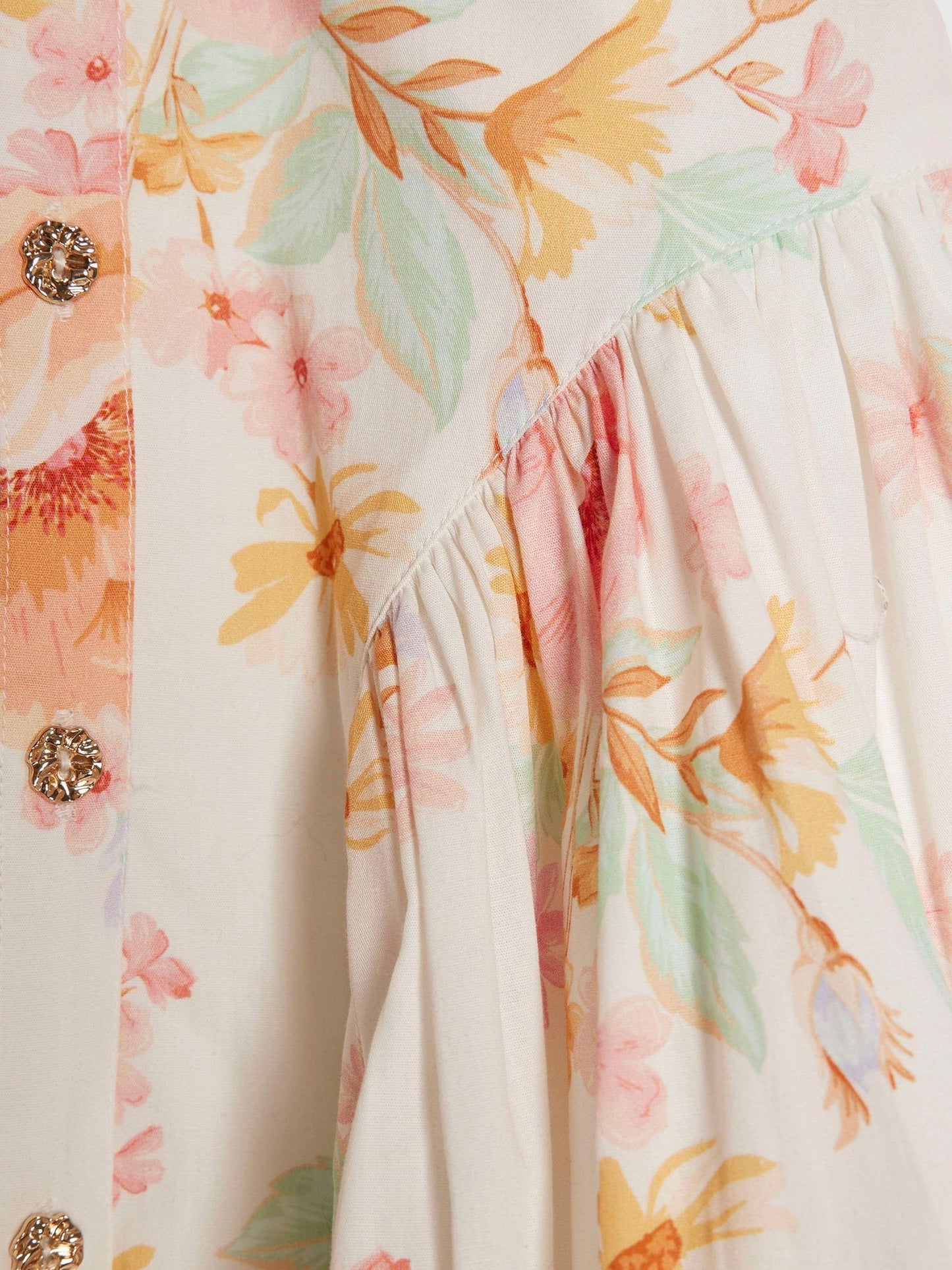 Dsiney Kidz - River Island Cream Floral Print Prom Dress image 4