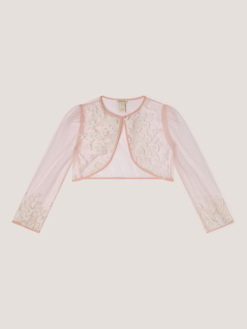 Monsoon Pink Felicity Embroidered Mesh Cardigan image 1
