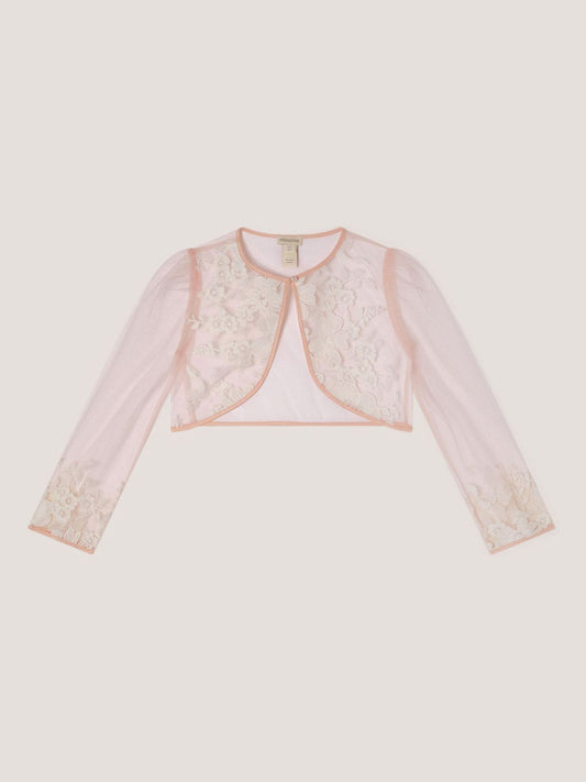 Monsoon Pink Felicity Embroidered Mesh Cardigan image 1