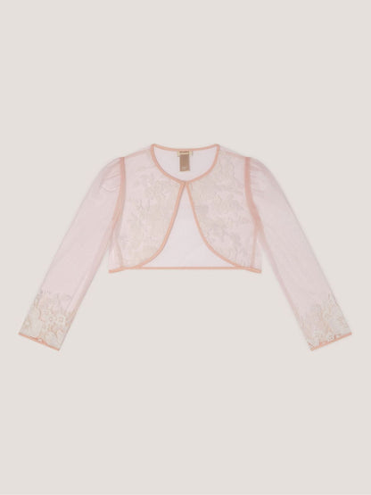 Monsoon Pink Felicity Embroidered Mesh Cardigan image 2