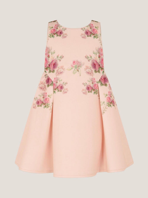 Monsoon Pink Baby Molly Rose Print Scuba Dress image 1