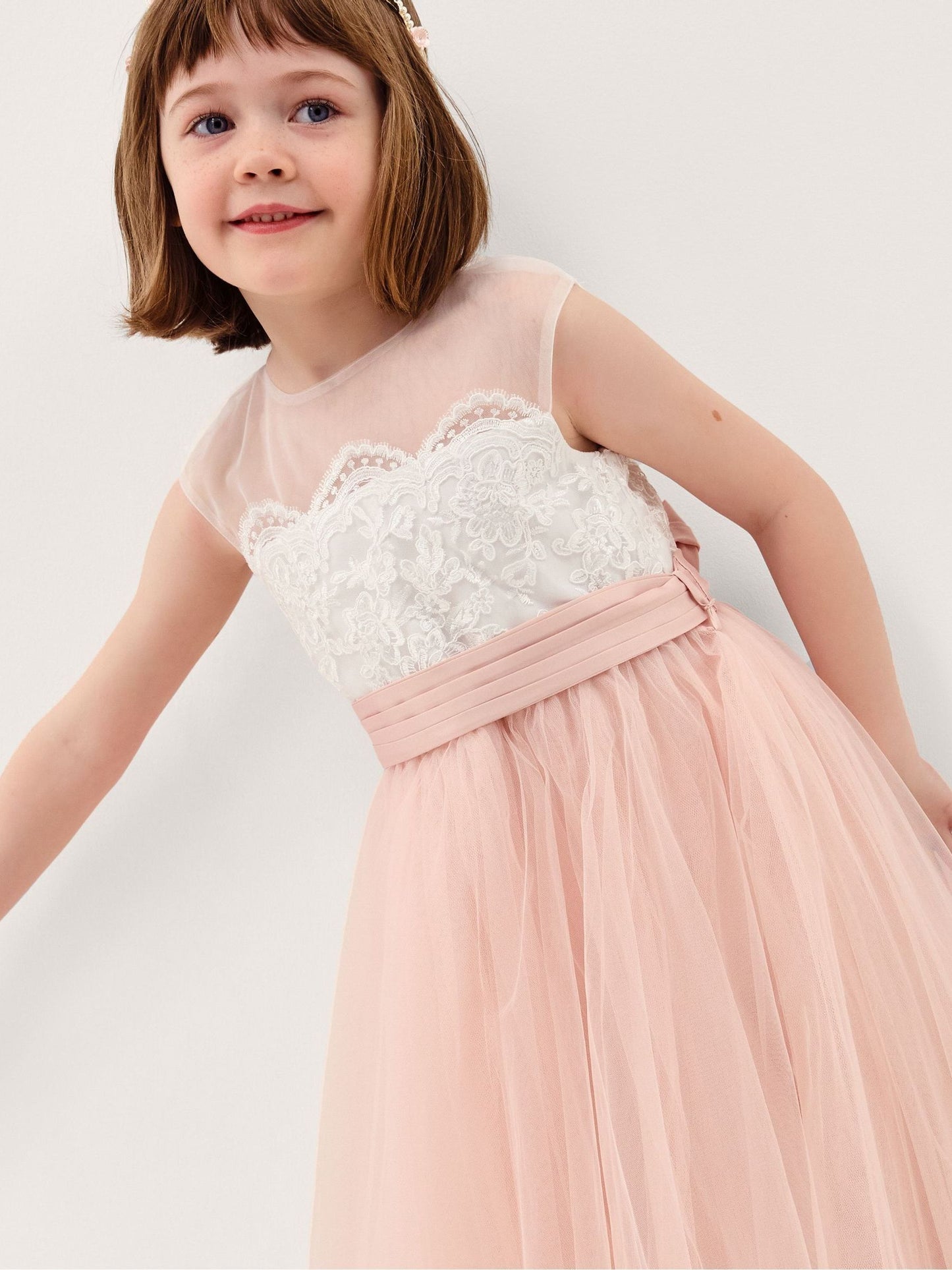 Monsoon Pink Cynthia Strapless Lace Maxi Dress image 2