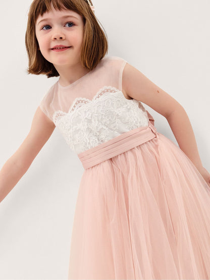 Monsoon Pink Cynthia Strapless Lace Maxi Dress image 2