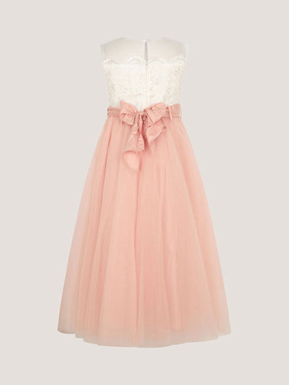 Monsoon Pink Cynthia Strapless Lace Maxi Dress image 4