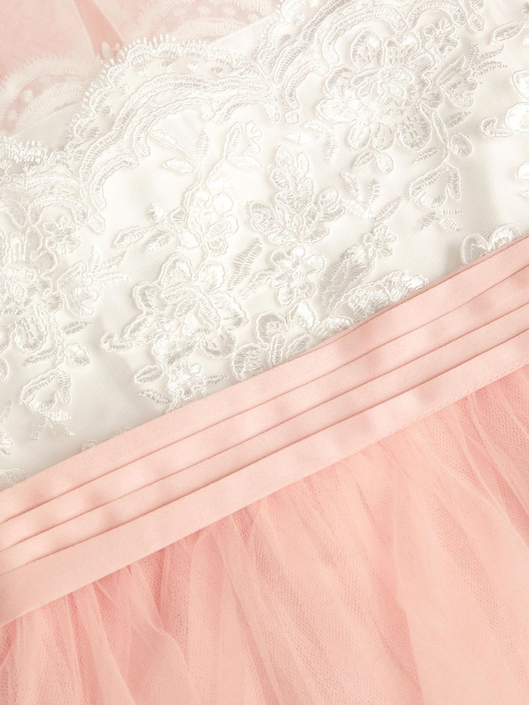 Monsoon Pink Cynthia Strapless Lace Maxi Dress image 5