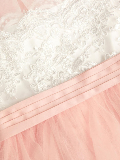 Monsoon Pink Cynthia Strapless Lace Maxi Dress image 5