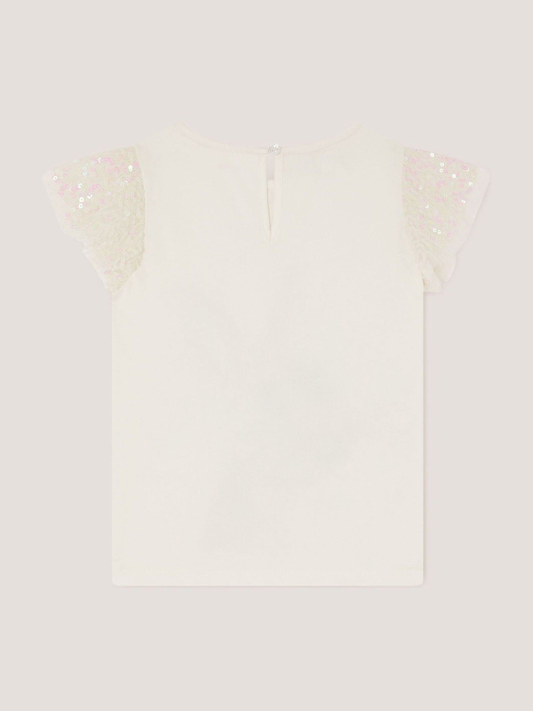 Monsoon Cream Sequin Bunny T-Shirt image 2