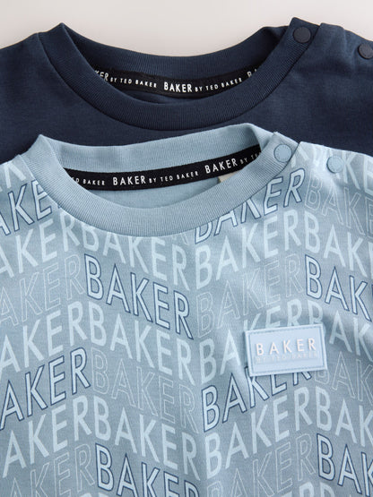 Baker by Ted Baker Blue 2 Pack Romper and Hat Set - image 7