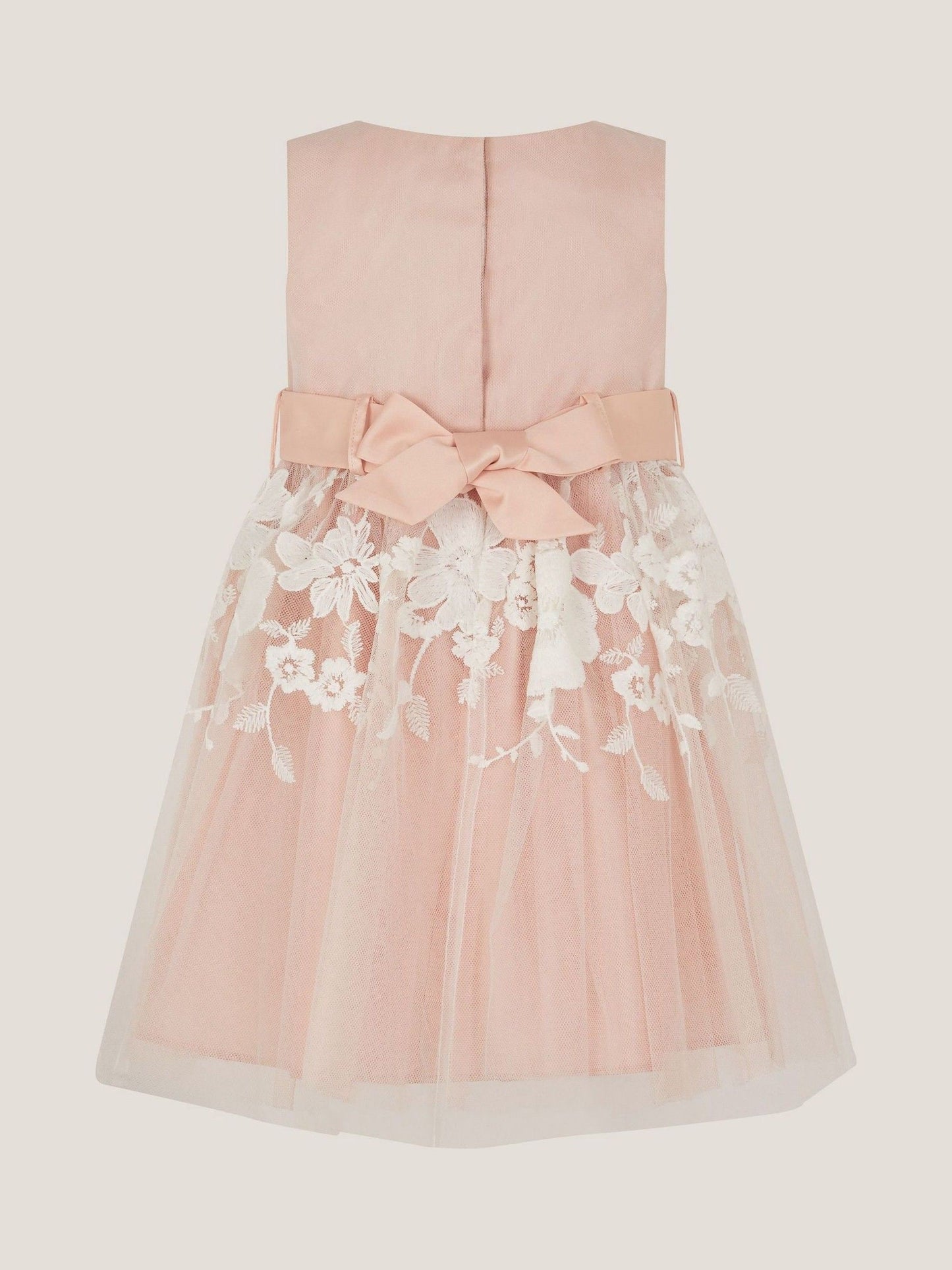 Monsoon Pink Baby Felicity Embroidered Floral Dress image 3