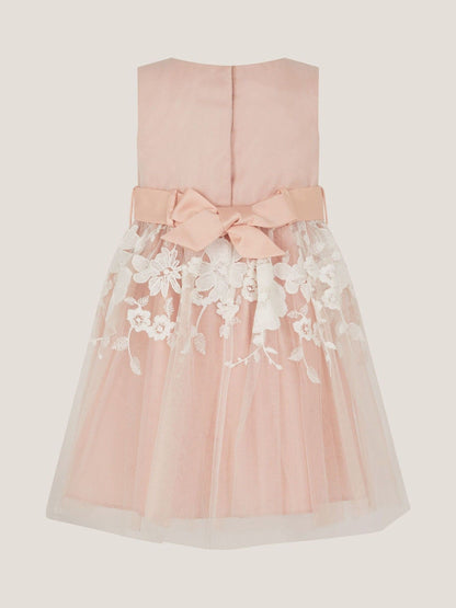Monsoon Pink Baby Felicity Embroidered Floral Dress image 3