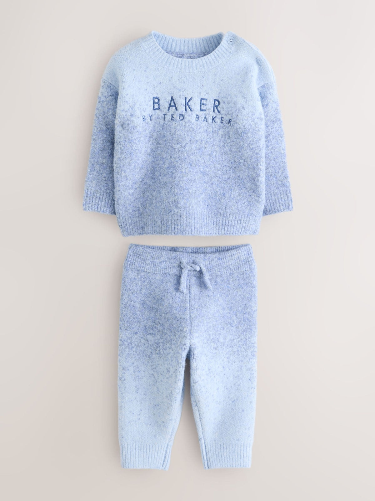 Baker by Ted Baker Blue 2 Piece Ombre Knit Sweatshirt and Joggers Set - image 1