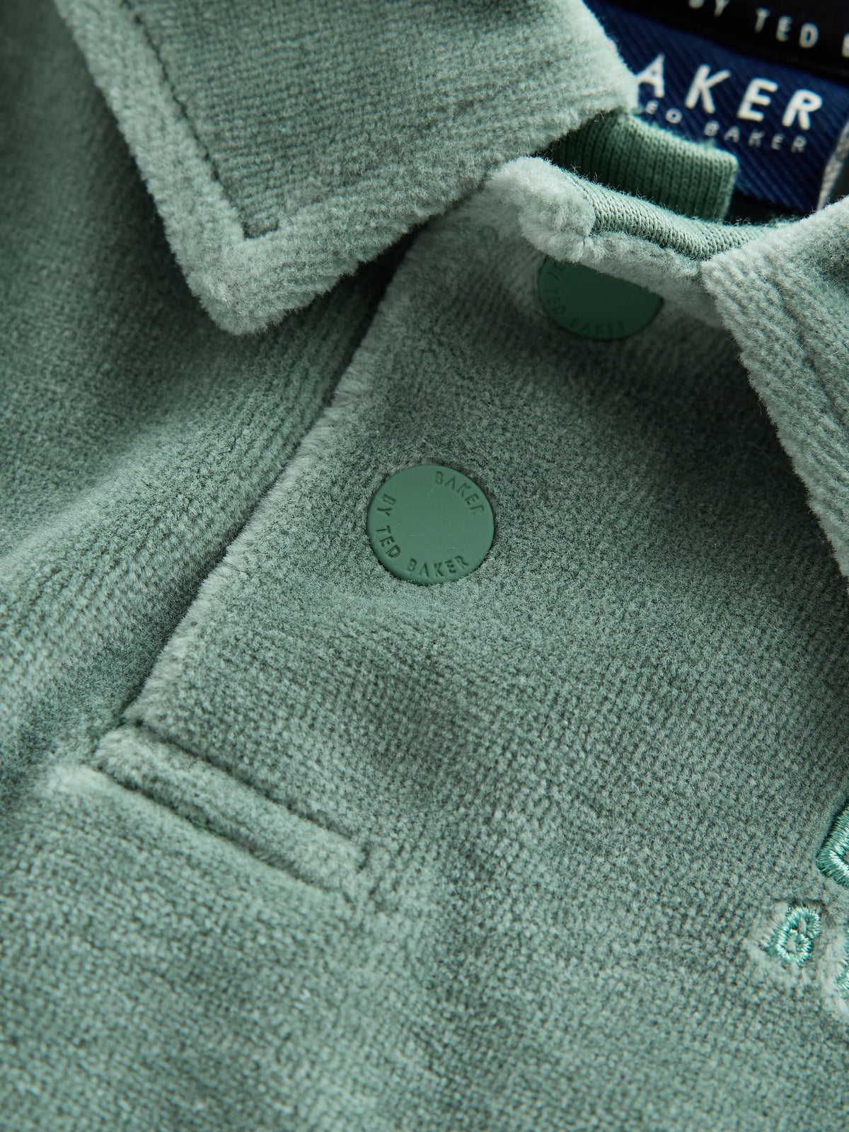 Baker by Ted Baker Green Velour Long Sleeve Rugby Top And Joggers Set - image 11