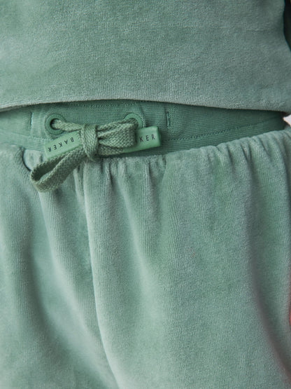 Baker by Ted Baker Green Velour Long Sleeve Rugby Top And Joggers Set - image 4