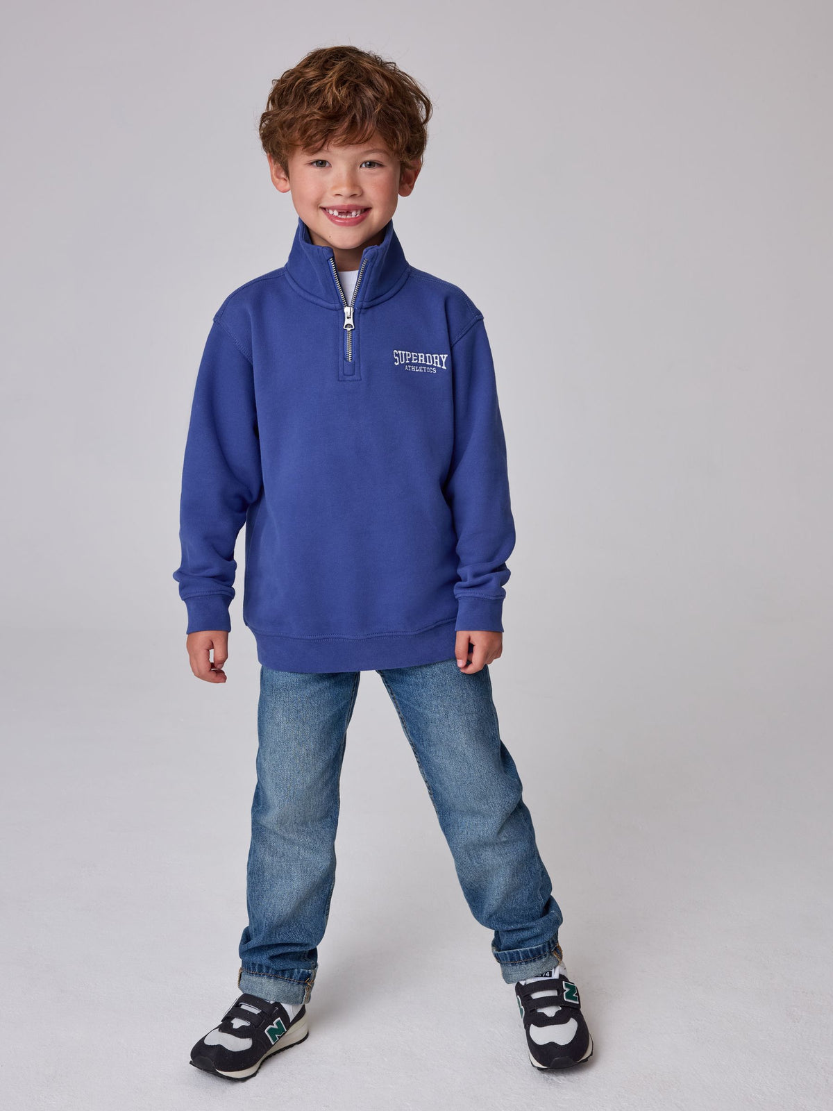 Superdry Blue Funnel Neck Half Zip Sweatshirt - image 2