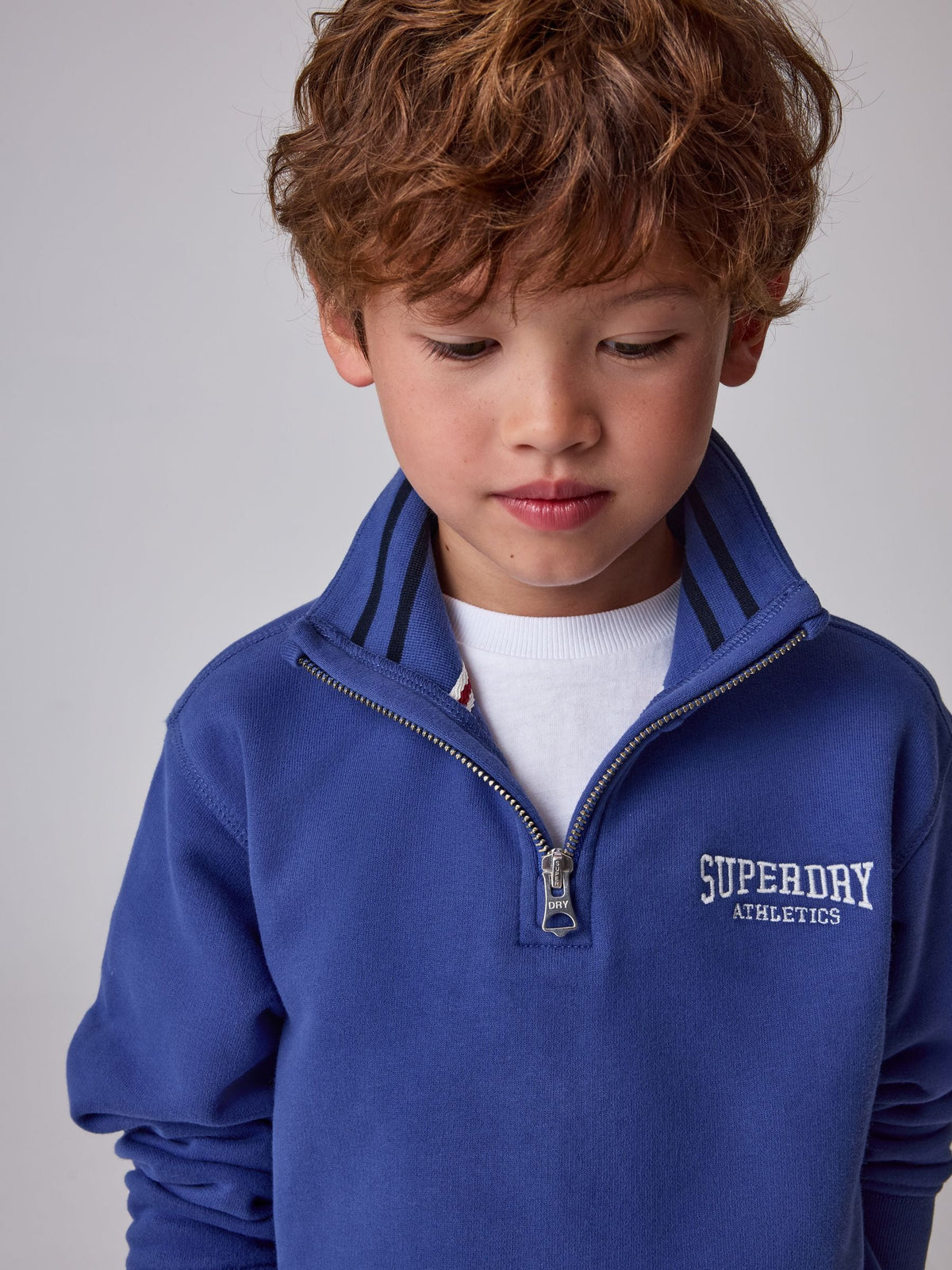 Superdry Blue Funnel Neck Half Zip Sweatshirt - image 3