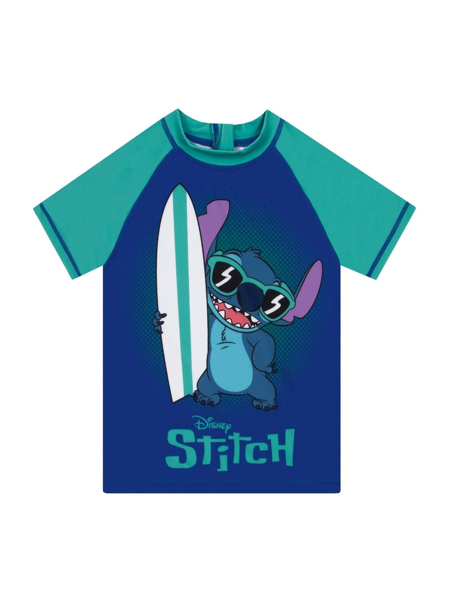 Character Blue Disney Lilo & Stitch Rash Guard And Swim Shorts Set image 2