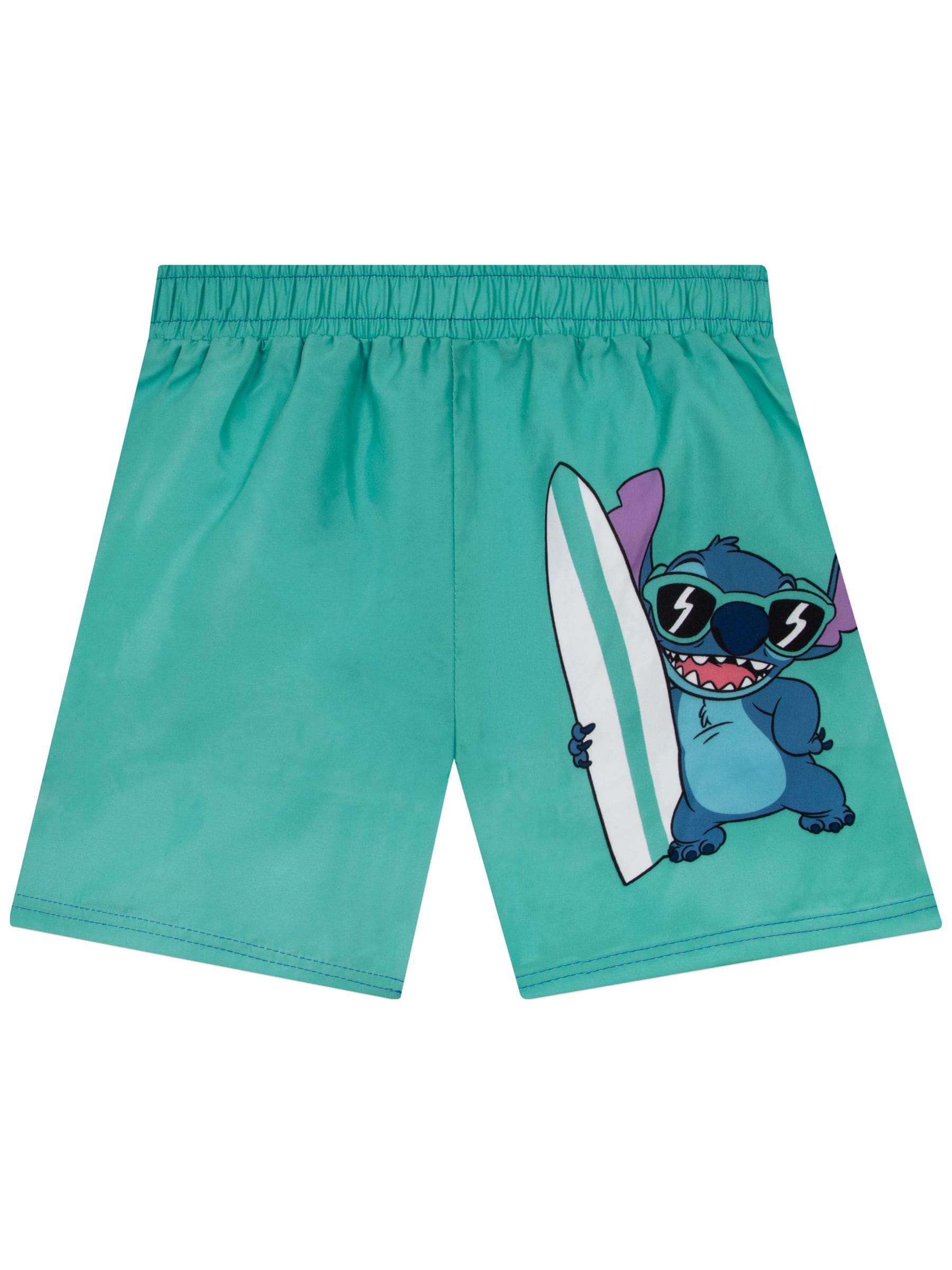 Character Blue Disney Lilo & Stitch Rash Guard And Swim Shorts Set image 3