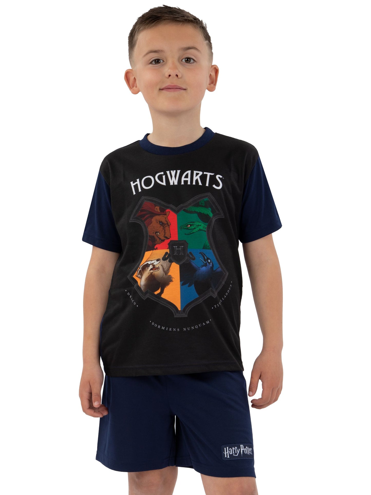 Dsiney Kidz - Character Blue Hogwarts Crest Short Sleeve Pyjamas image 7