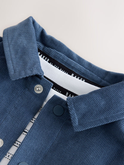 Baker by Ted Baker Blue Cord Jacket, Stripe T-Shirt and Trousers 3 Piece Set - image 13