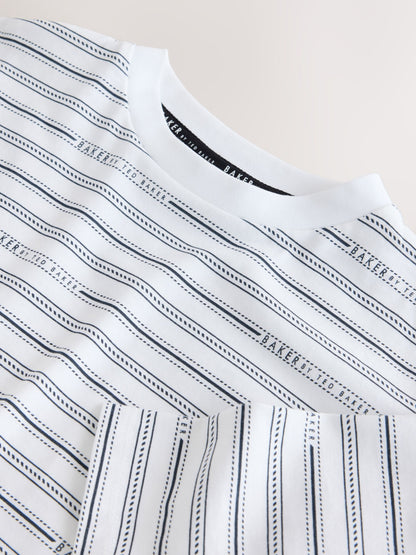 Baker by Ted Baker Blue Cord Jacket, Stripe T-Shirt and Trousers 3 Piece Set - image 14
