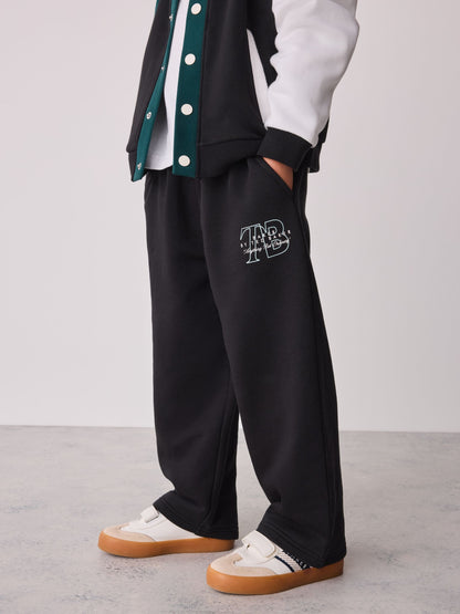 Baker by Ted Baker Navy Varsity Cardigan T-Shirt and Wide Leg Joggers Set 3 Piece - image 2