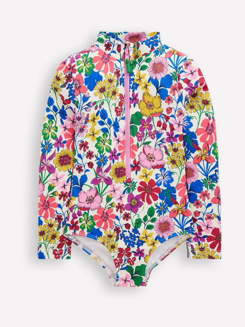 Boden Pink Long Sleeve Swimsuit image 1