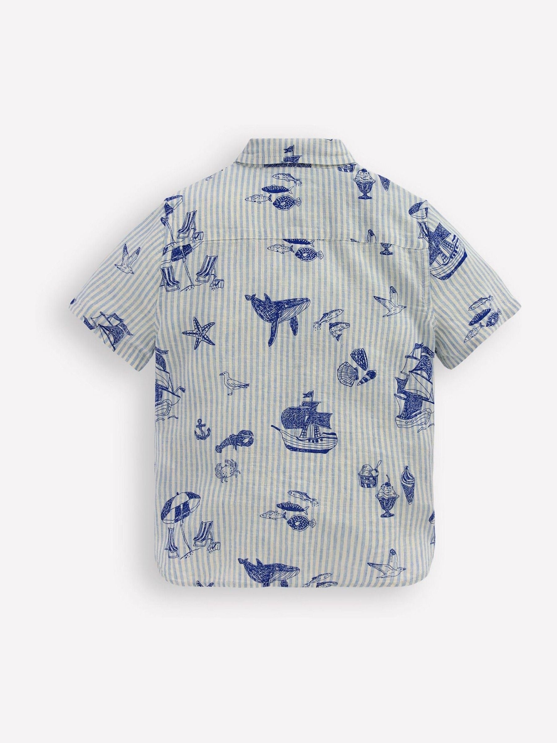 Dsiney Kidz - Boden Blue Cotton Linen Shirt image 2