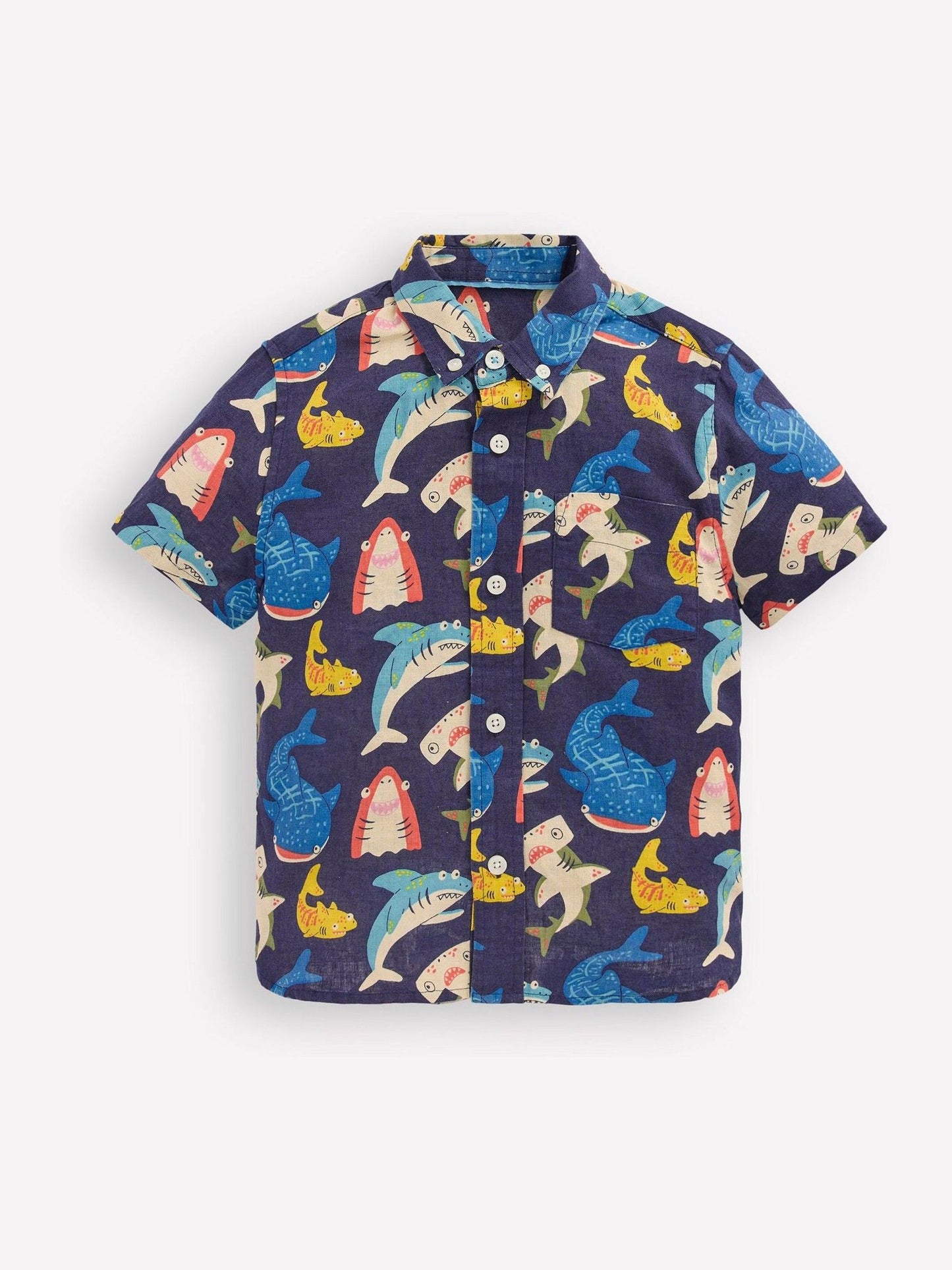 Dsiney Kidz - Boden Blue Cotton Linen Shirt image 1